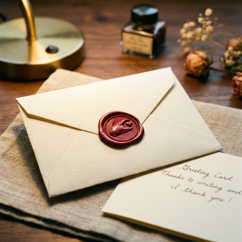 Sealed envelope with wax stamp