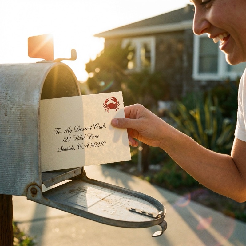 Receiving a card from the mailbox